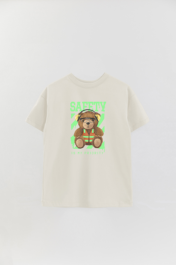 REMERA OVER ESTAMPADA UNISEX TEDDY SAFETY