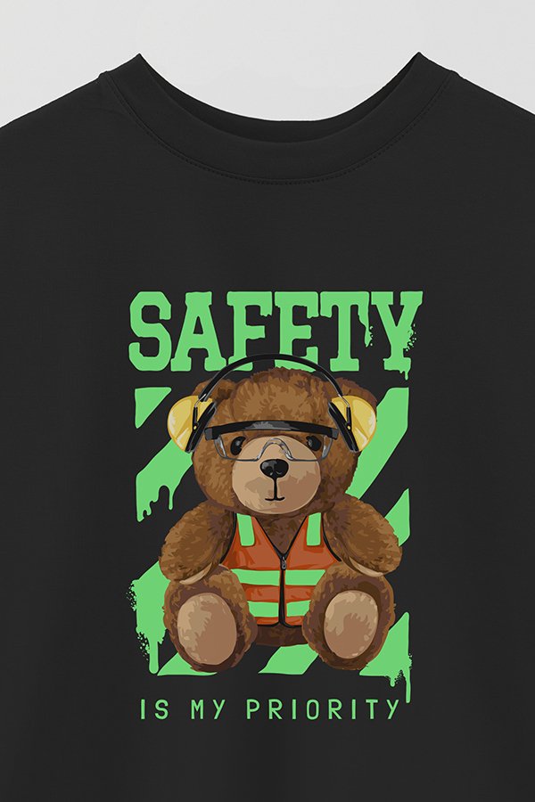 REMERA OVER ESTAMPADA UNISEX TEDDY SAFETY
