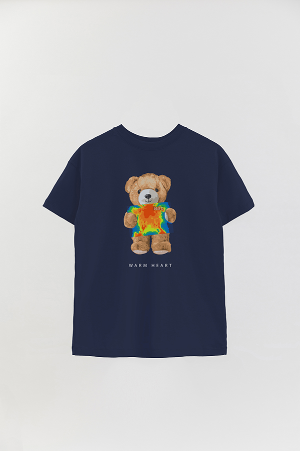 REMERA OVER ESTAMPADA UNISEX TEDDY WARM HEART