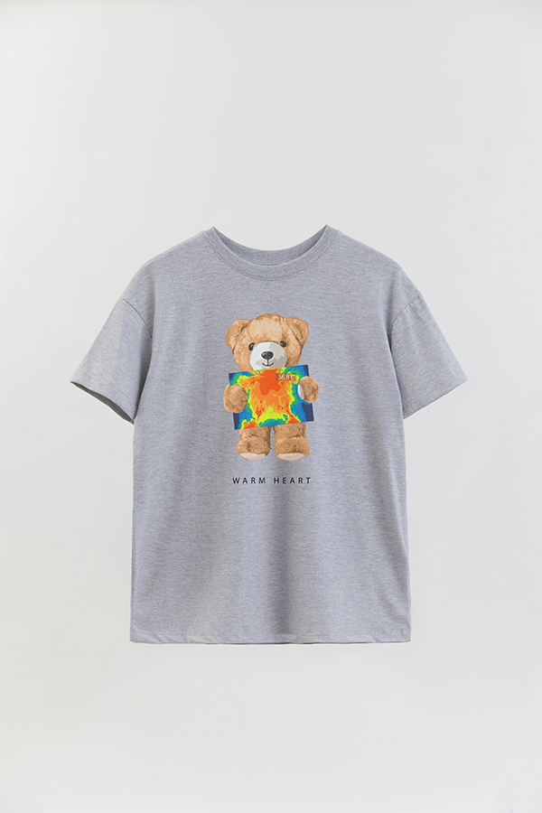 REMERA OVER ESTAMPADA UNISEX TEDDY WARM HEART