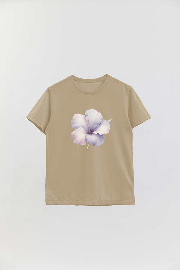 REMERA BASICA ESTAMPADA HIBISCUS B1