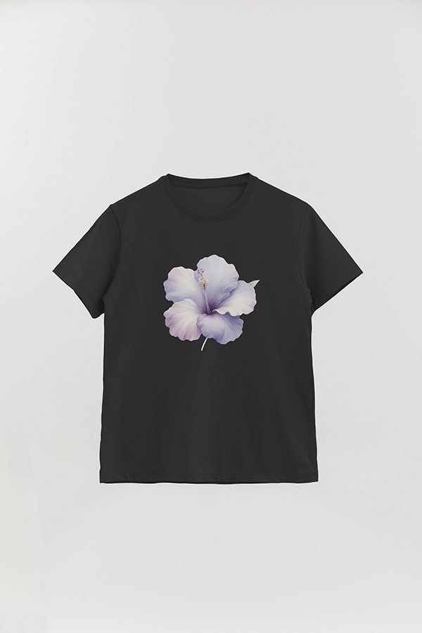 REMERA BASICA ESTAMPADA HIBISCUS B1