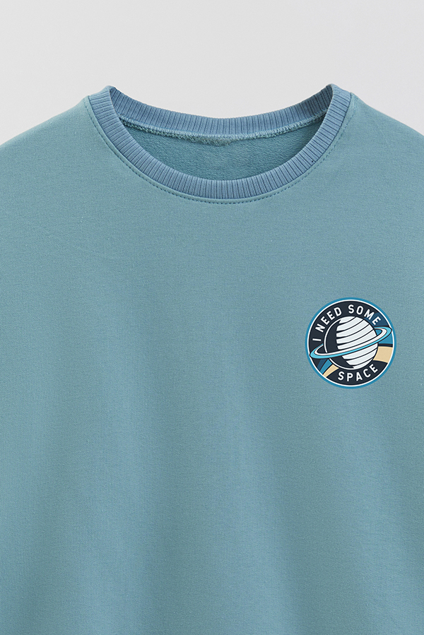 BUZO CREWNECK RUSTICO LITTLE ASTRONAUTS I NEED SOME SPACE