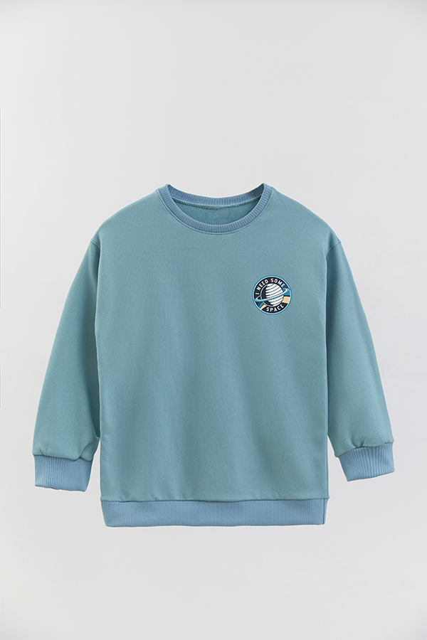 BUZO CREWNECK RUSTICO LITTLE ASTRONAUTS I NEED SOME SPACE