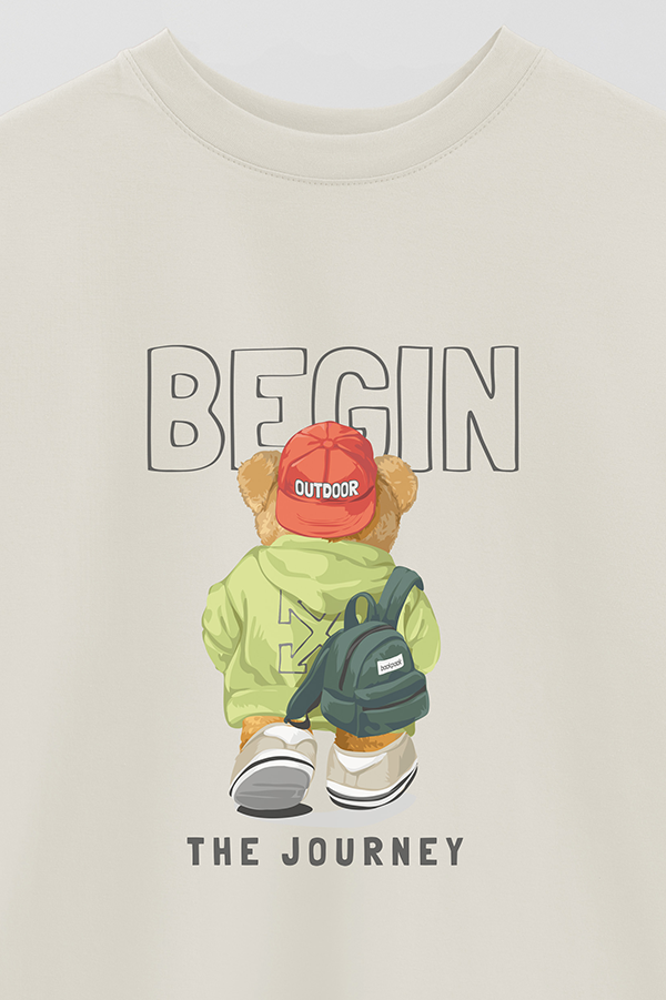 REMERA OVER ESTAMPADA UNISEX TEDDY BEGIN