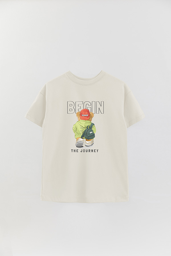 REMERA OVER ESTAMPADA UNISEX TEDDY BEGIN