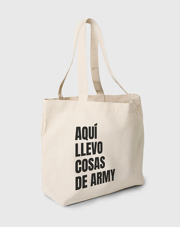 TOTE BAG AQUI LLEVO ARMY