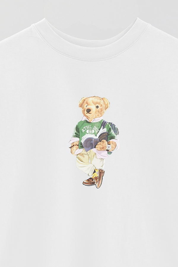 REMERA OVER ESTAMPADA UNISEX BEAR READING