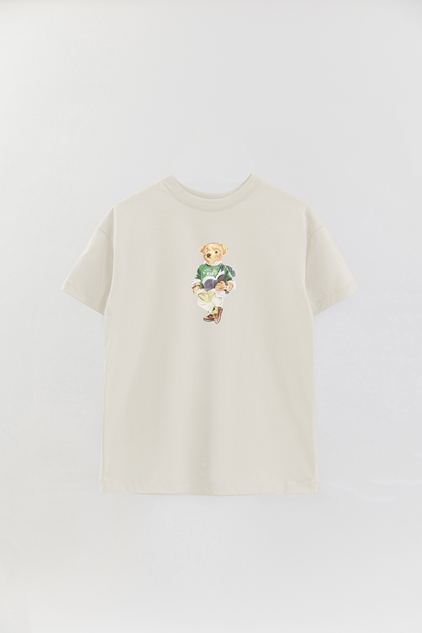 REMERA OVER ESTAMPADA UNISEX BEAR READING