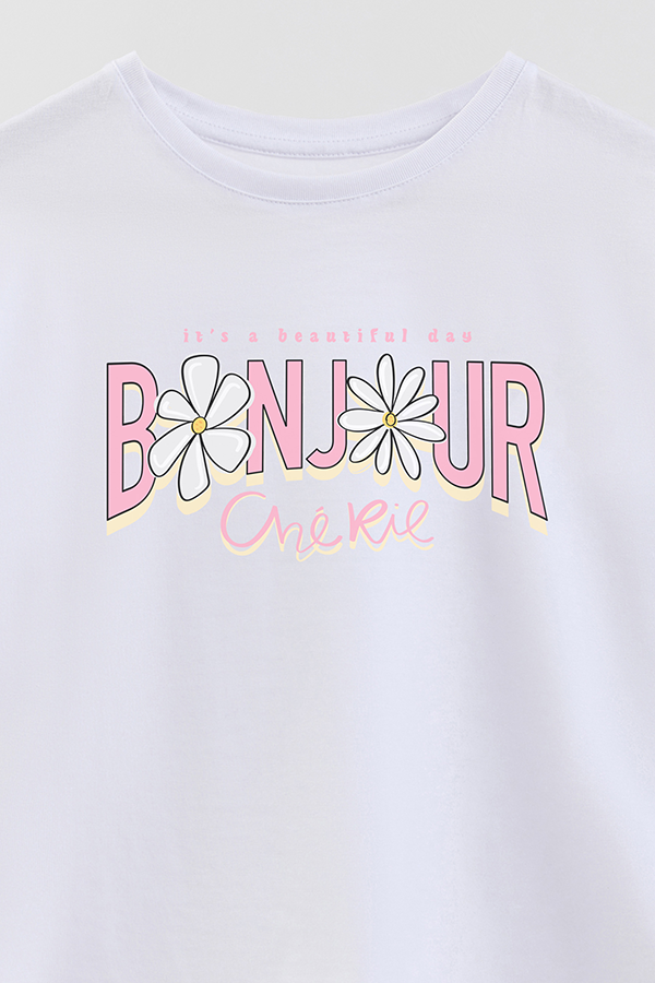 REMERA GIRL OVER BONJOUR CHERIE