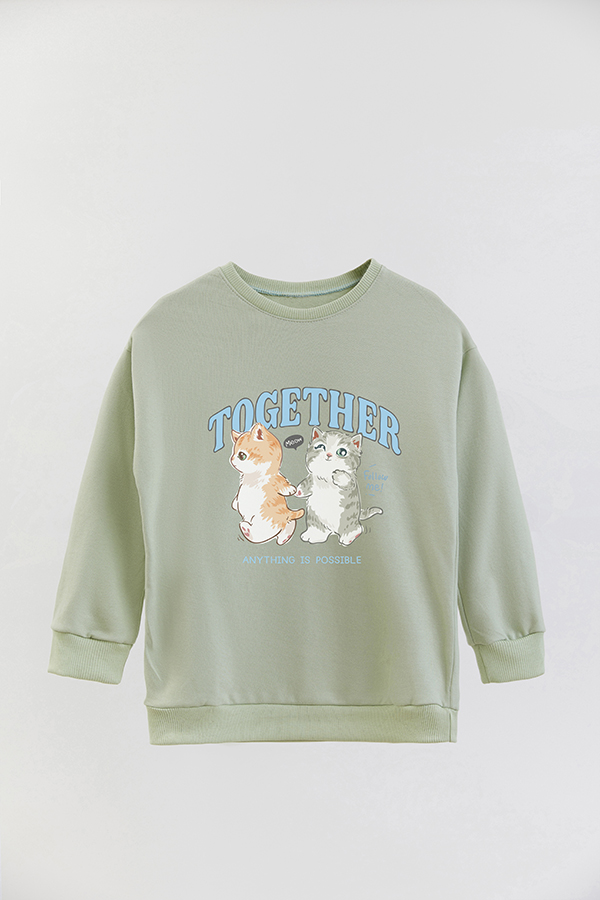 BUZO CREWNECK RUSTICO KITTY DREAMS TOGETHER