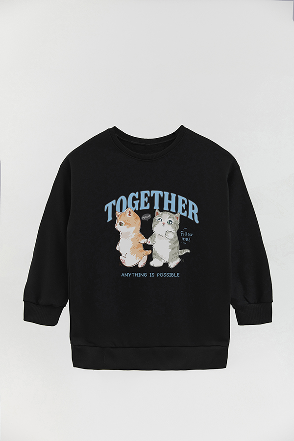 BUZO CREWNECK RUSTICO KITTY DREAMS TOGETHER
