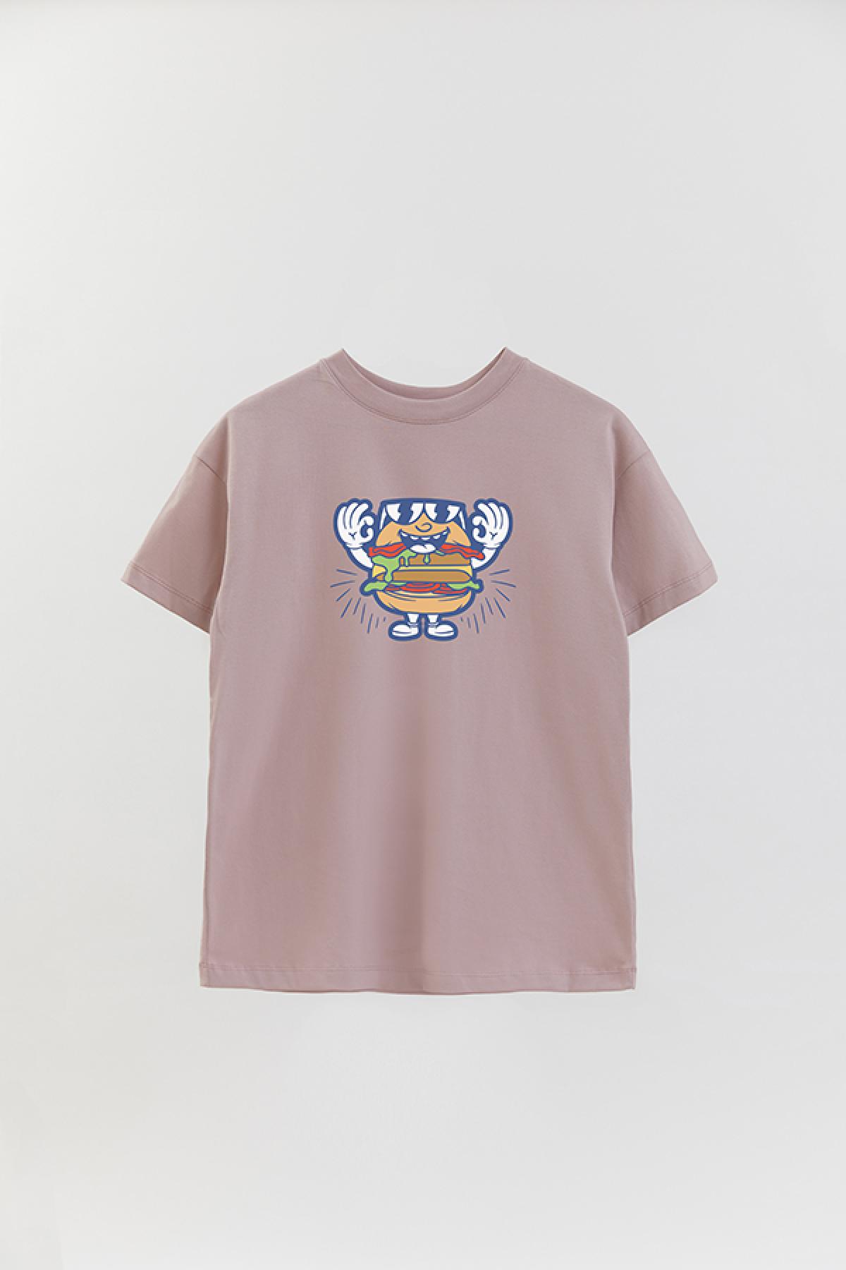 REMERA OVER ESTAMPADA JF SIR BURGUER