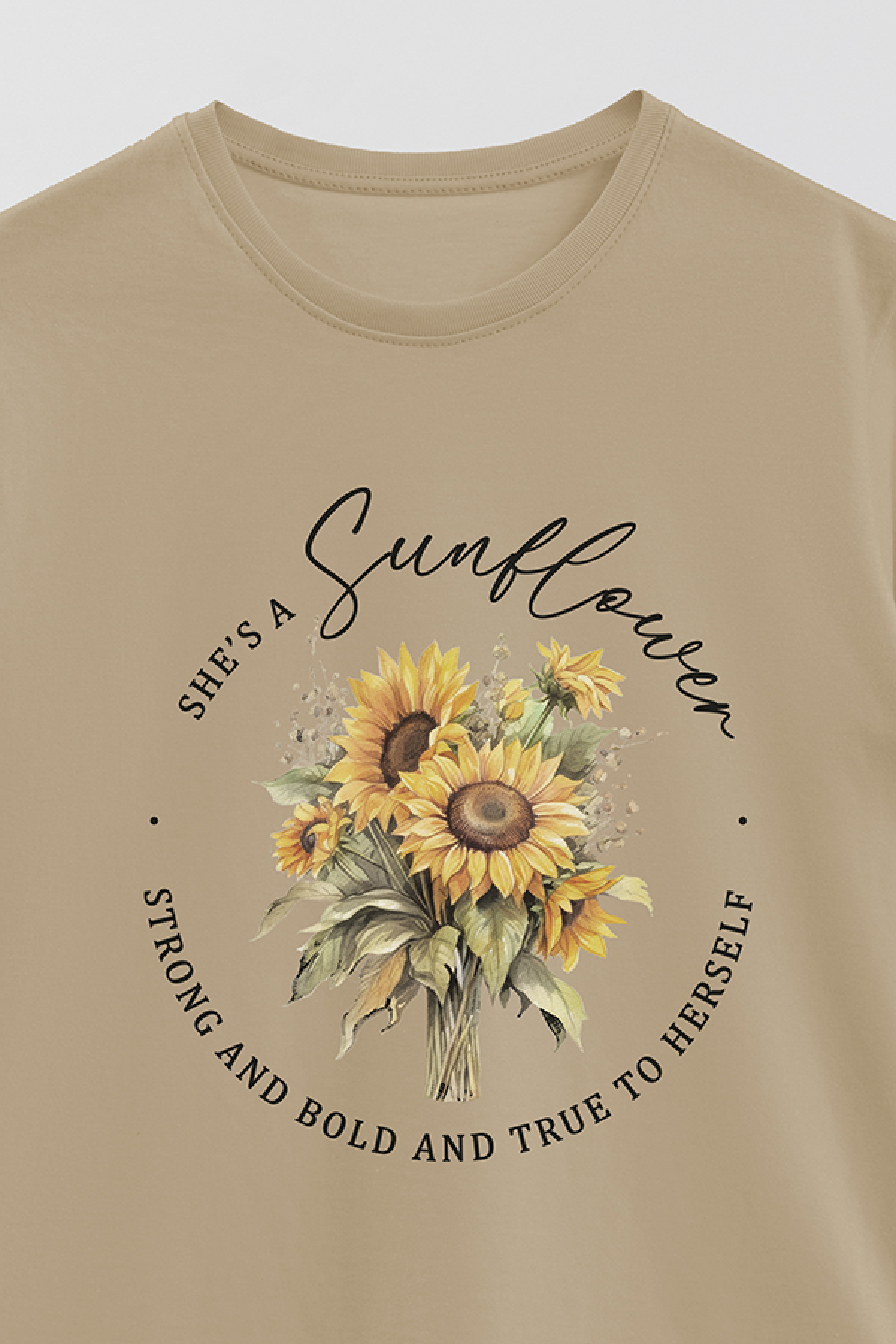 REMERA BASICA ESTAMPADA FLO2 SHE'S A SUNFLOWER