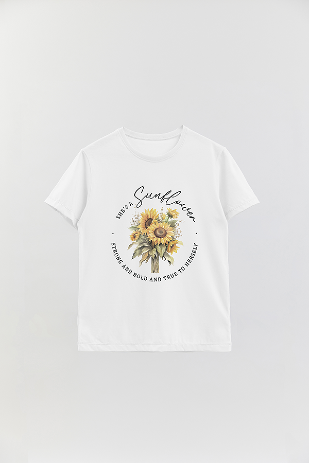 REMERA BASICA ESTAMPADA FLO2 SHE'S A SUNFLOWER