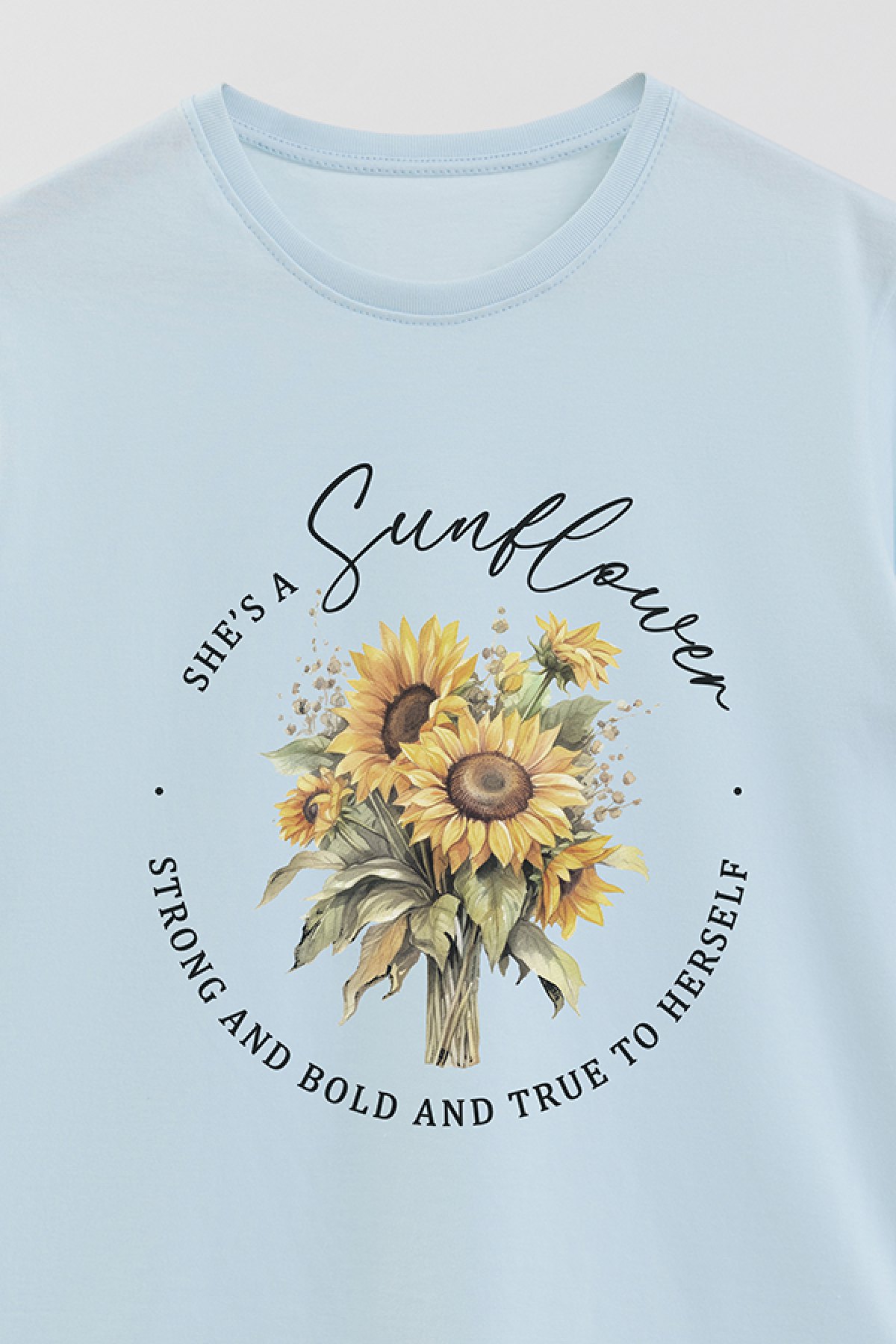REMERA BASICA ESTAMPADA FLO2 SHE'S A SUNFLOWER