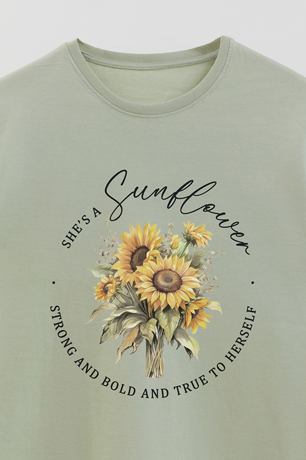 REMERA BASICA ESTAMPADA FLO2 SHE'S A SUNFLOWER