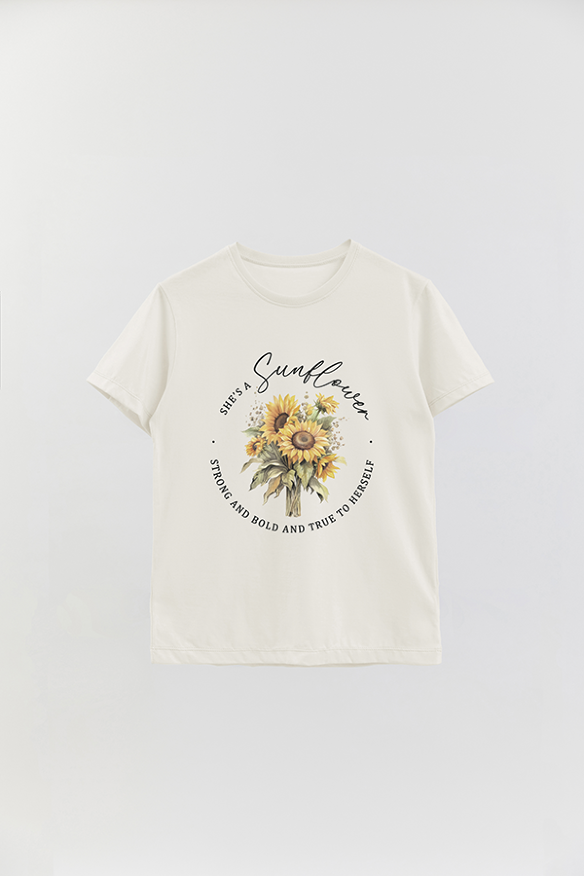 REMERA BASICA ESTAMPADA FLO2 SHE'S A SUNFLOWER