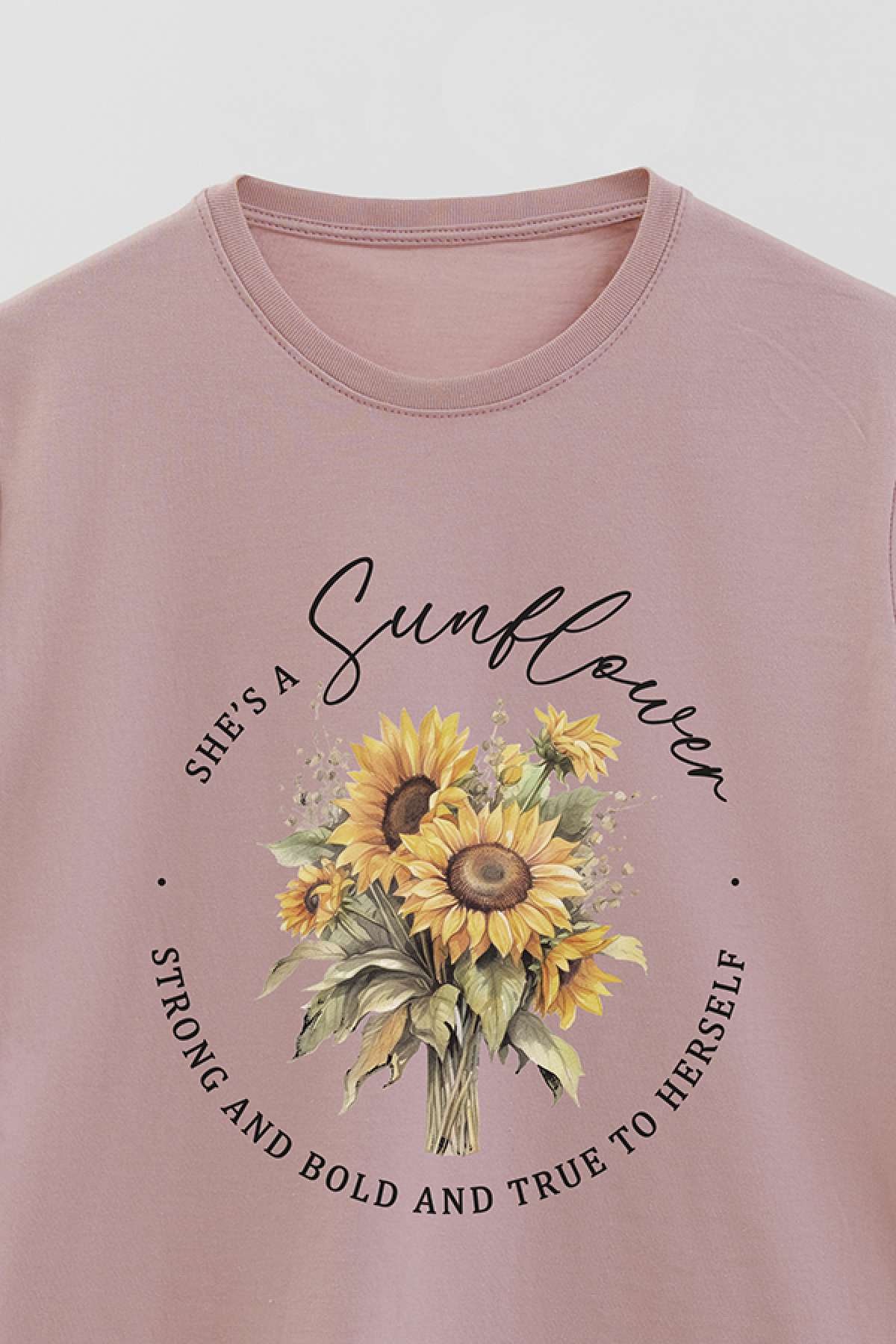 REMERA BASICA ESTAMPADA FLO2 SHE'S A SUNFLOWER