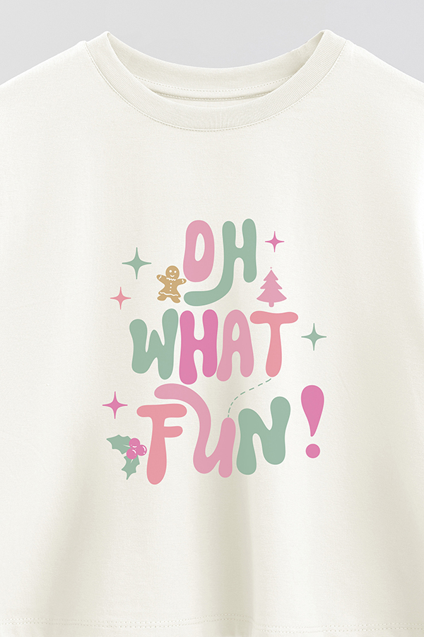 REMERA CROP OH WHAT FUN