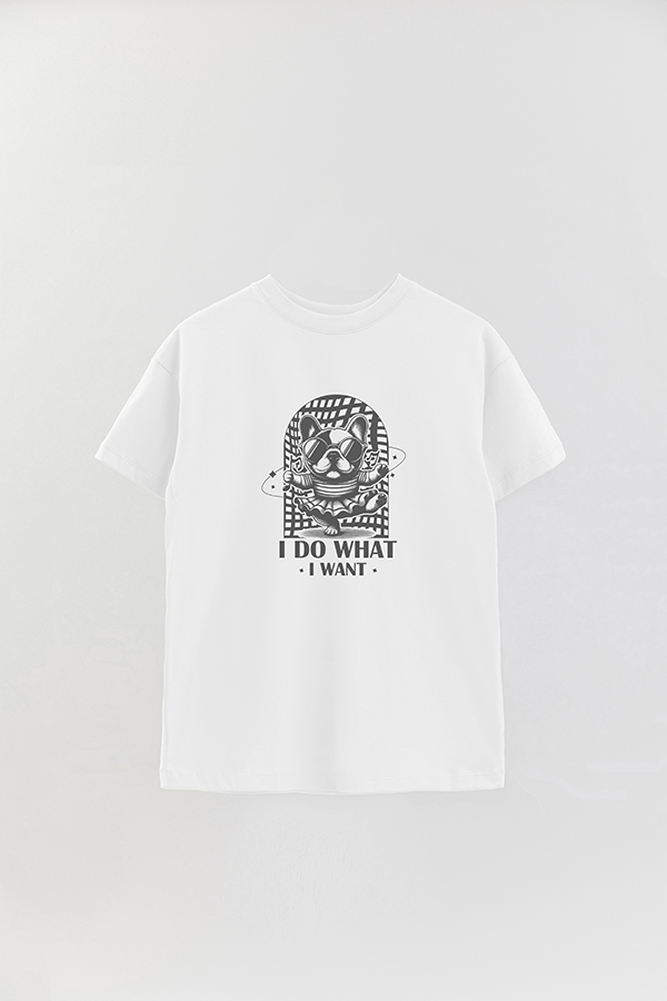 REMERA OVER ESTAMPADA DOG I DO WHAT I WANT