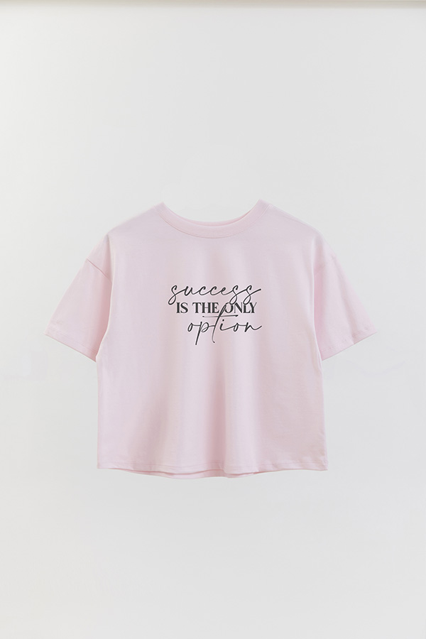 REMERA CROP ESTAMPADA ML SUCCESS
