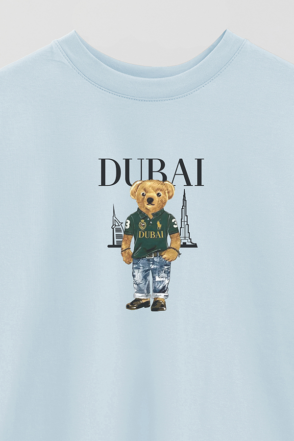 REMERA OVER ESTAMPADA UNISEX BEAR DUBAI