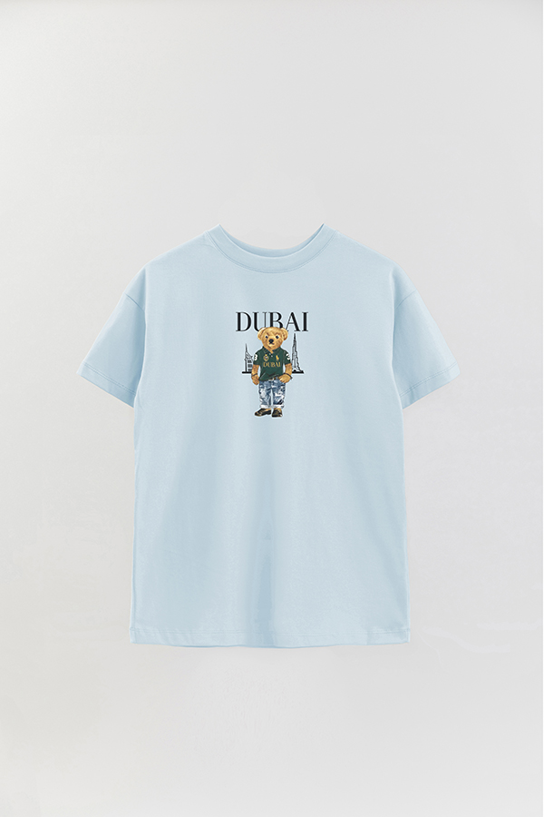 REMERA OVER ESTAMPADA UNISEX BEAR DUBAI