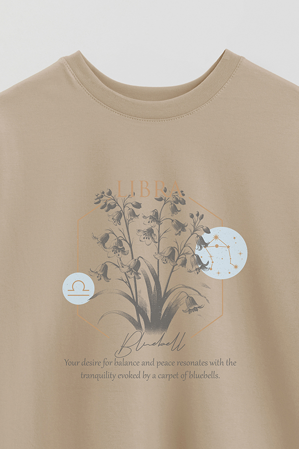 REMERA OVER ESTAMPADA ZODIAC LIBRA