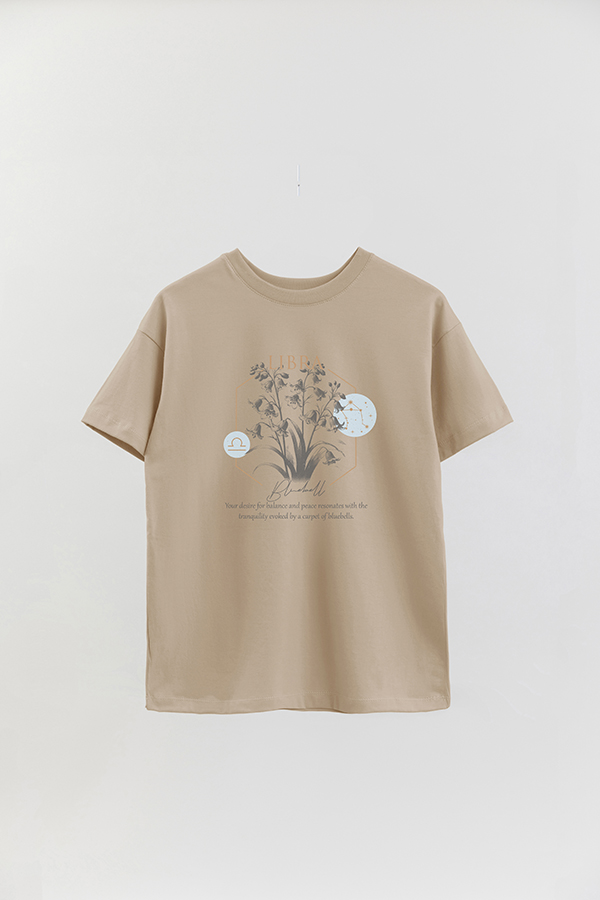 REMERA OVER ESTAMPADA ZODIAC LIBRA