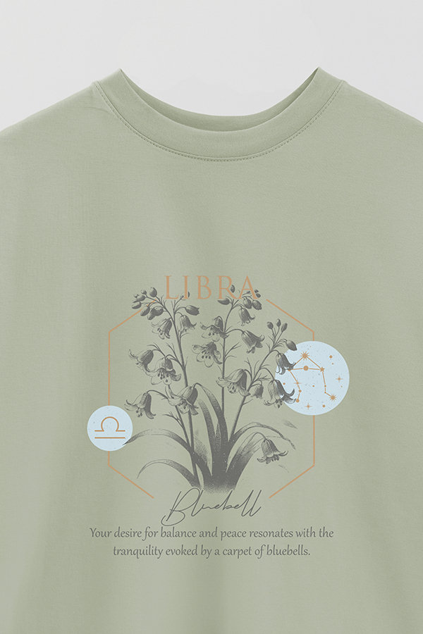 REMERA OVER ESTAMPADA ZODIAC LIBRA