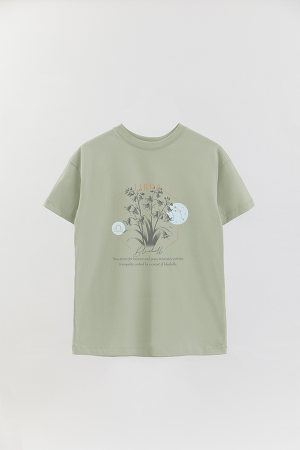 REMERA OVER ESTAMPADA ZODIAC LIBRA