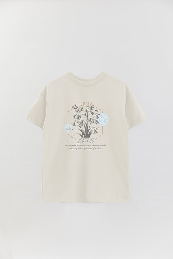 REMERA OVER ESTAMPADA ZODIAC LIBRA