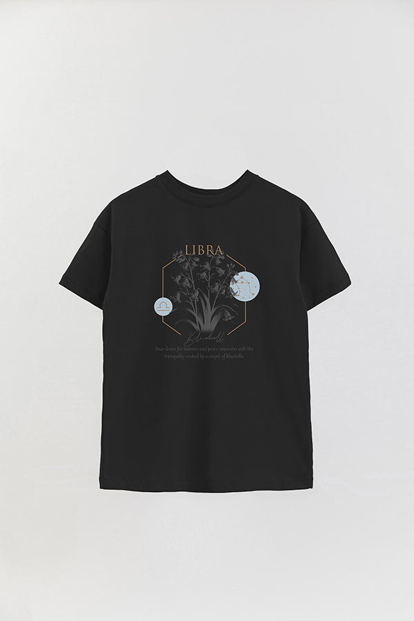 REMERA OVER ESTAMPADA ZODIAC LIBRA
