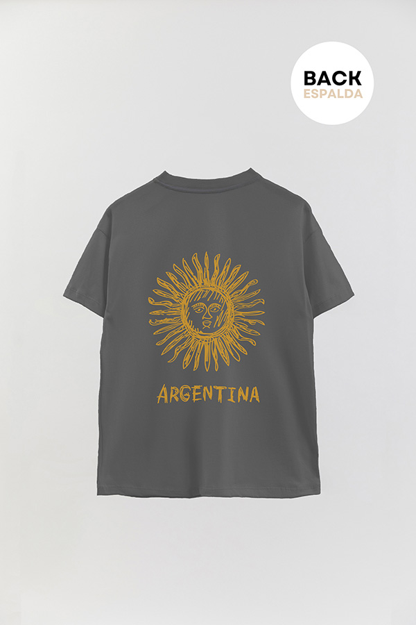 REMERA OVER ESTAMPADA ARG SOL DE MAYO