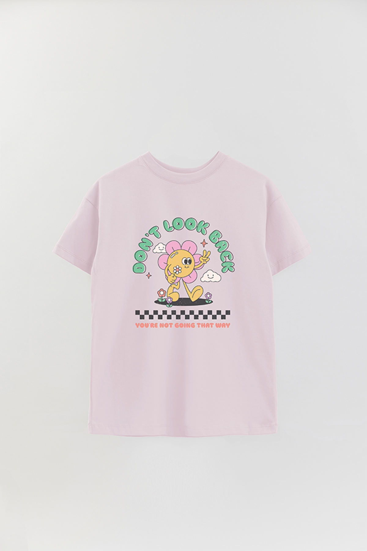 REMERA OVER ESTAMPADA RT2 DON'T LOOK BACK