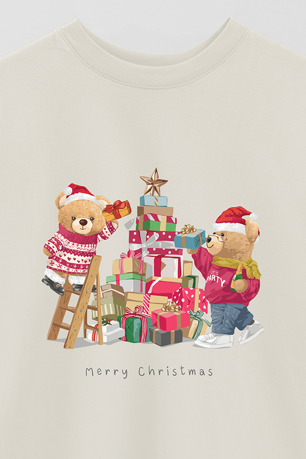 REMERA OVER ESTAMPADA TEDDY XMAS 3