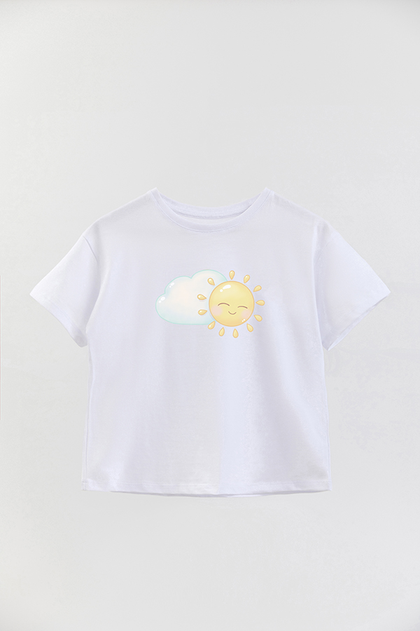 REMERA GIRL OVER SUMMER CAT SUNNY DAY