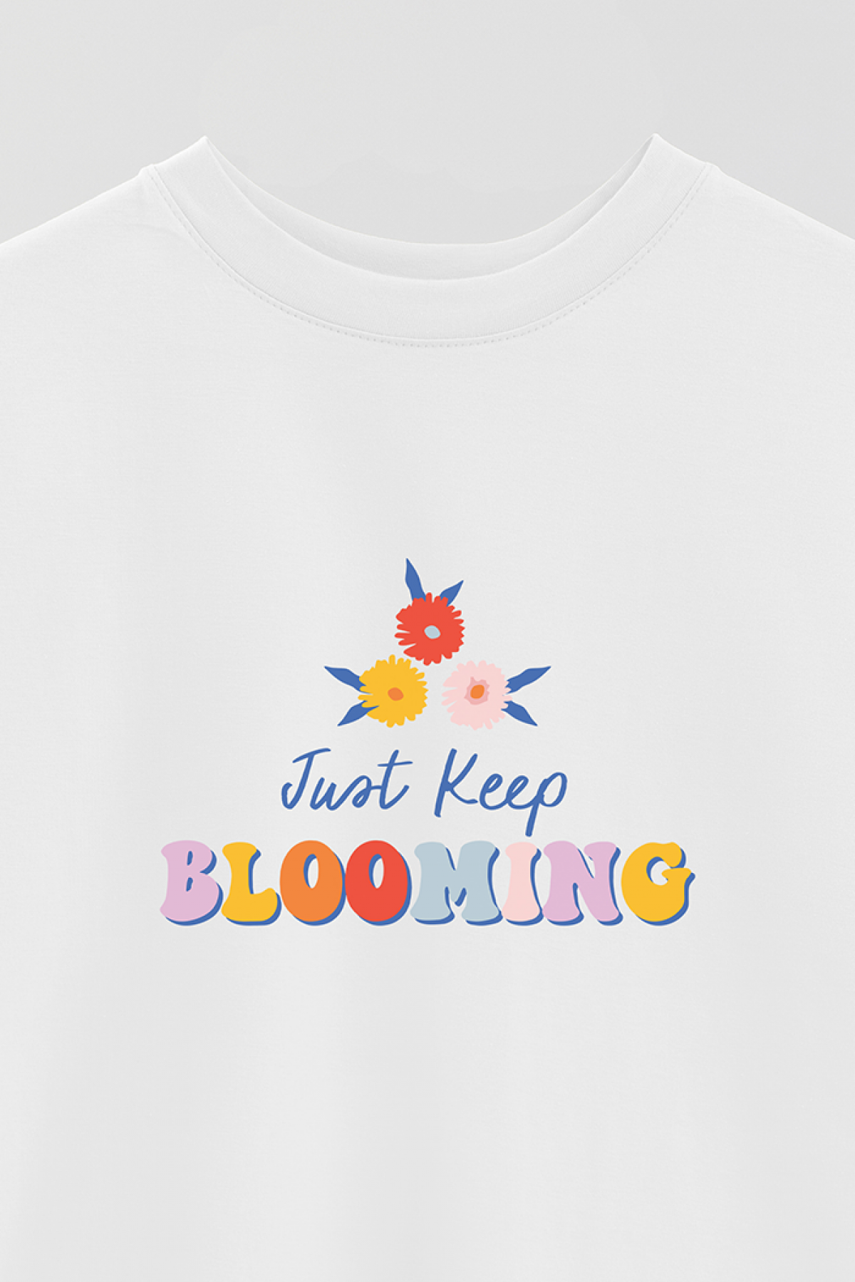 REMERA OVER ESTAMPADA SPR JUST KEEP BLOOMING