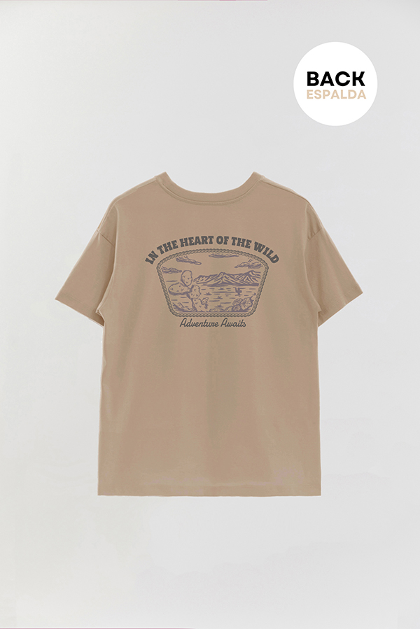 REMERA OVER ESTAMPADA BACK THE WILD