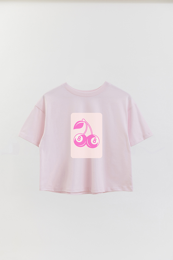 REMERA CROP ESTAMPADA PINK AS CHERRY 8