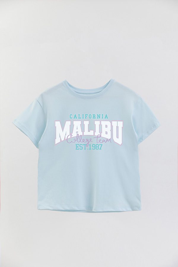 REMERA GIRL OVER MALIBU