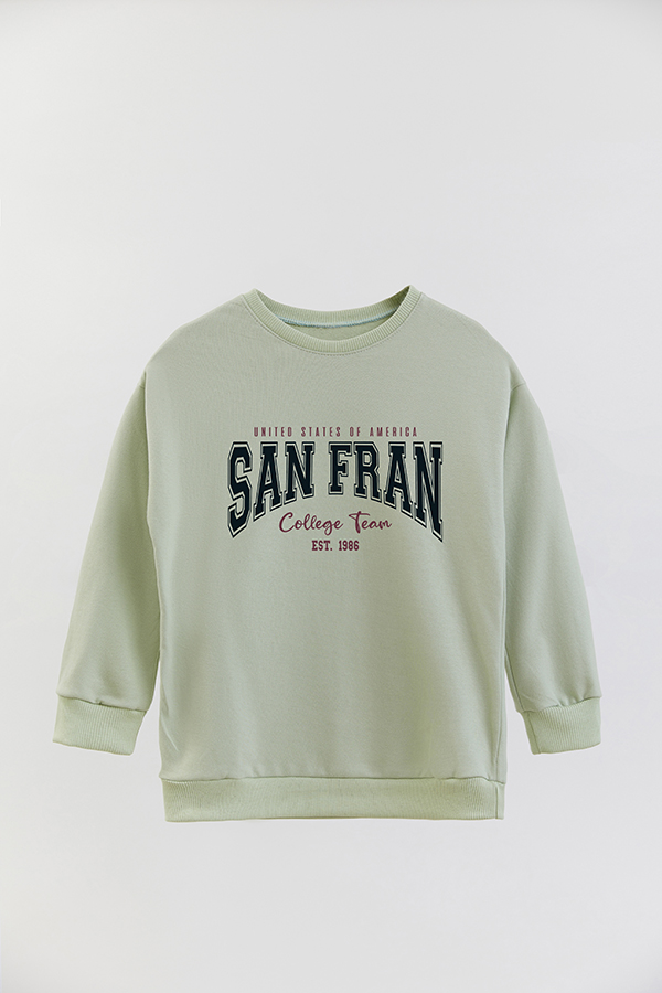 BUZO CREWNECK RUSTICO VARSITY GIRL SAN FRAN
