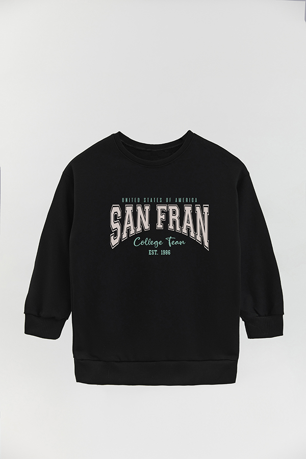 BUZO CREWNECK RUSTICO VARSITY GIRL SAN FRAN