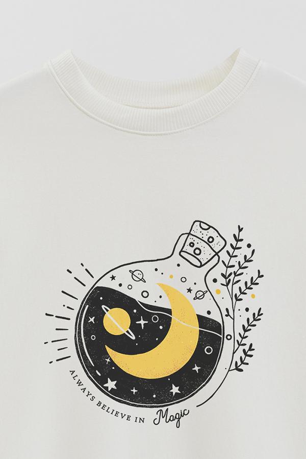 BUZO CREWNECK ESTAMPADO MST ALWAYS BELIEVE IN MAGIC