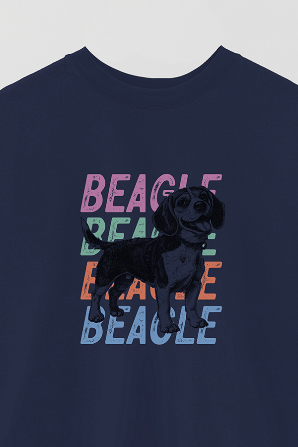 REMERA OVER ESTAMPADA DOG BEAGLE