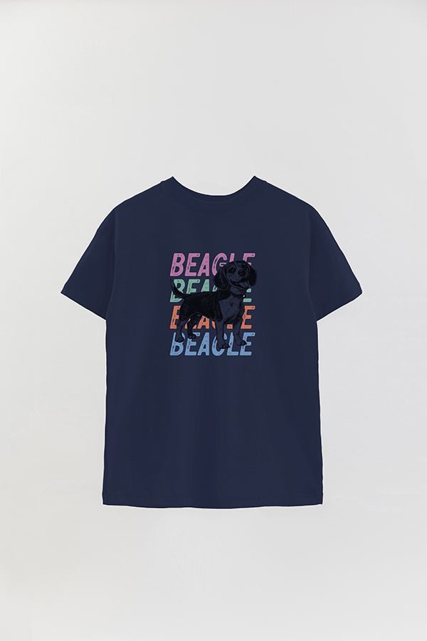 REMERA OVER ESTAMPADA DOG BEAGLE