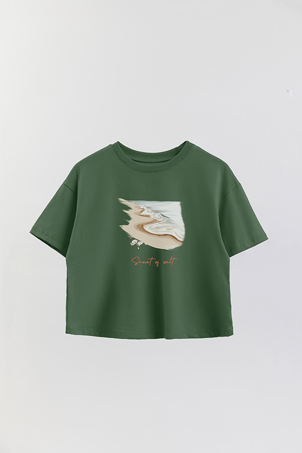 REMERA CROP ESTAMPADA COASTAL SCENT OF SALT