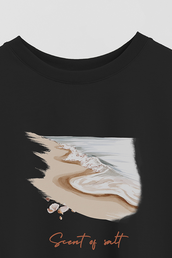 REMERA CROP ESTAMPADA COASTAL SCENT OF SALT