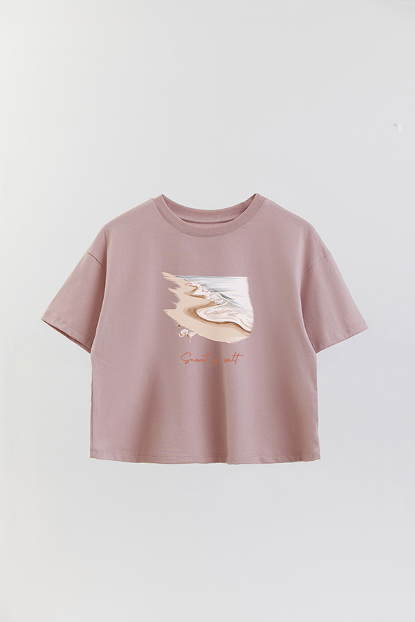 REMERA CROP ESTAMPADA COASTAL SCENT OF SALT